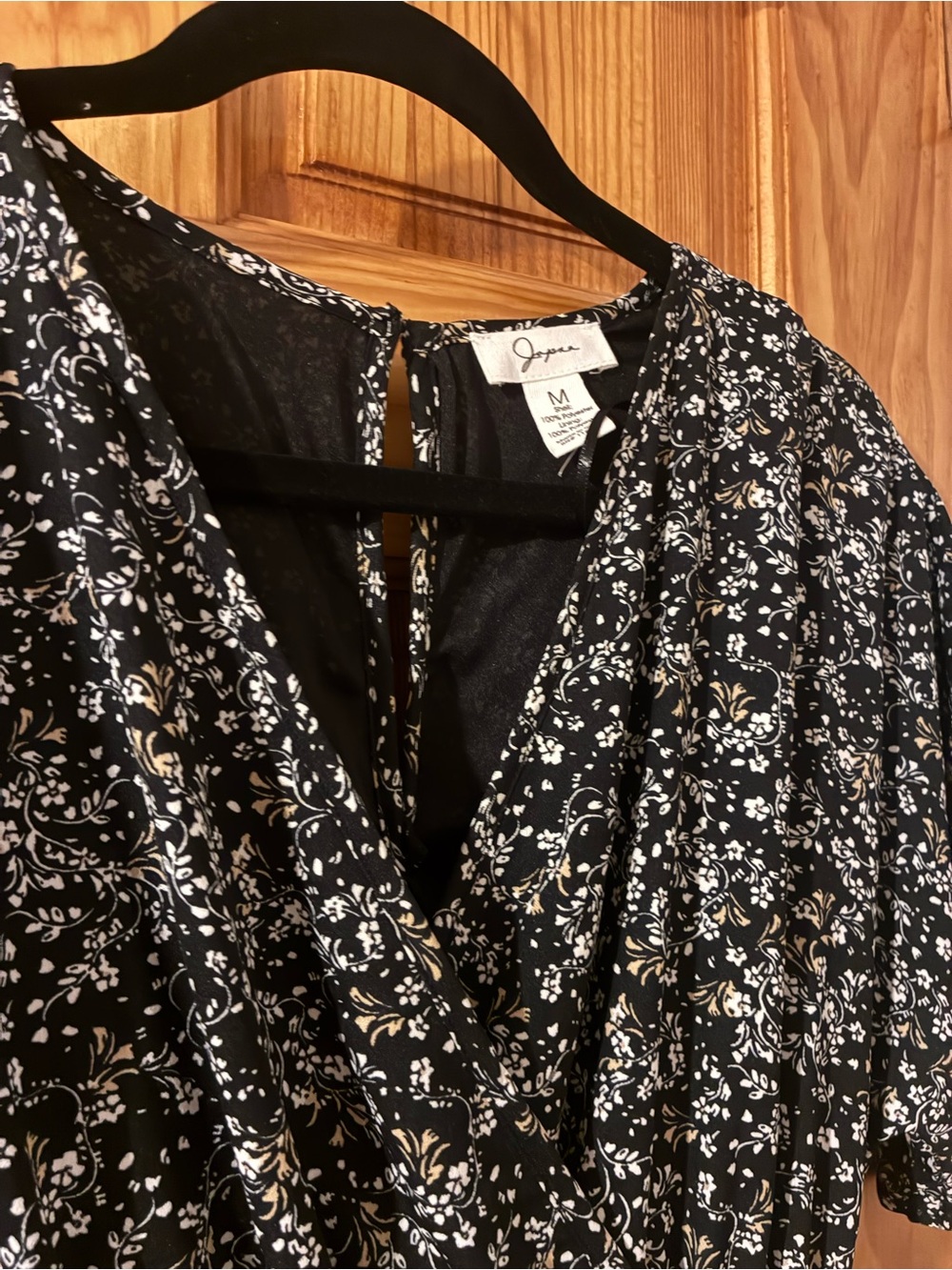 Japna Black Floral Short-Sleeve Jumpsuit - Picture 2 of 4